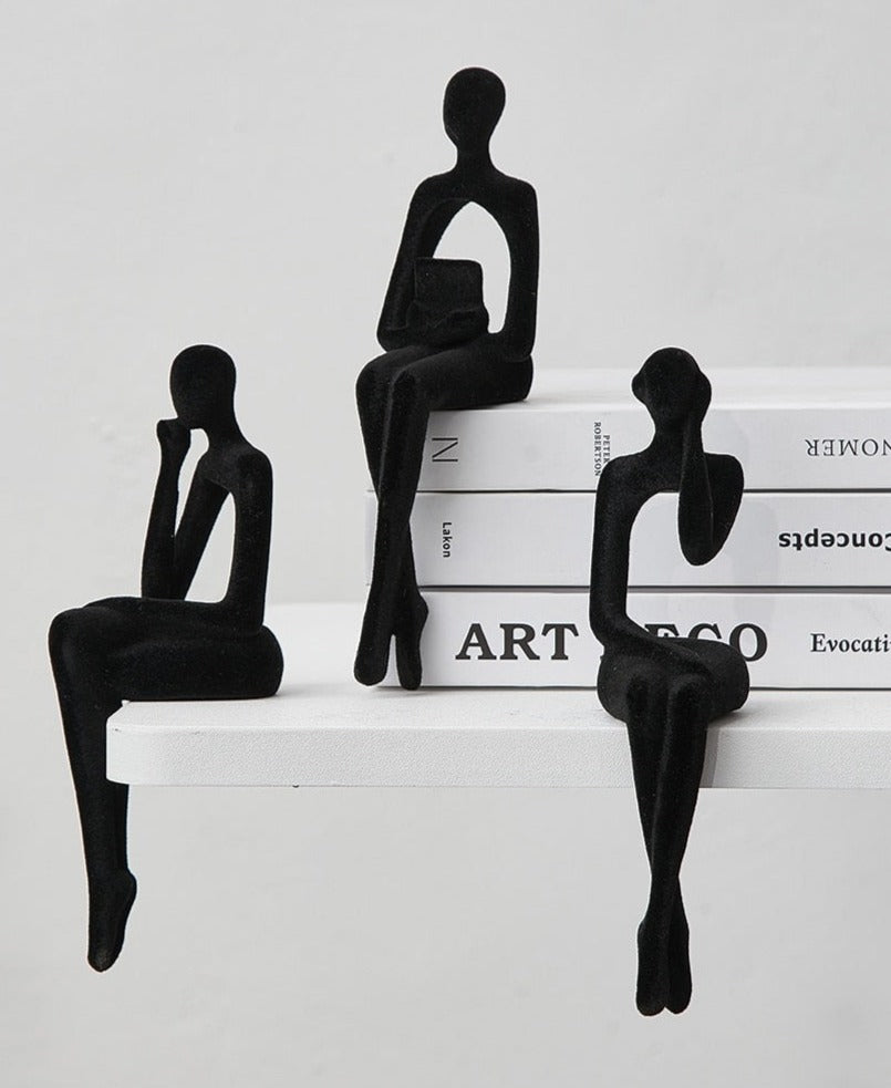 Garduru 3-teiliges Bücherregal-Dekor aus Resin - 17 cm
