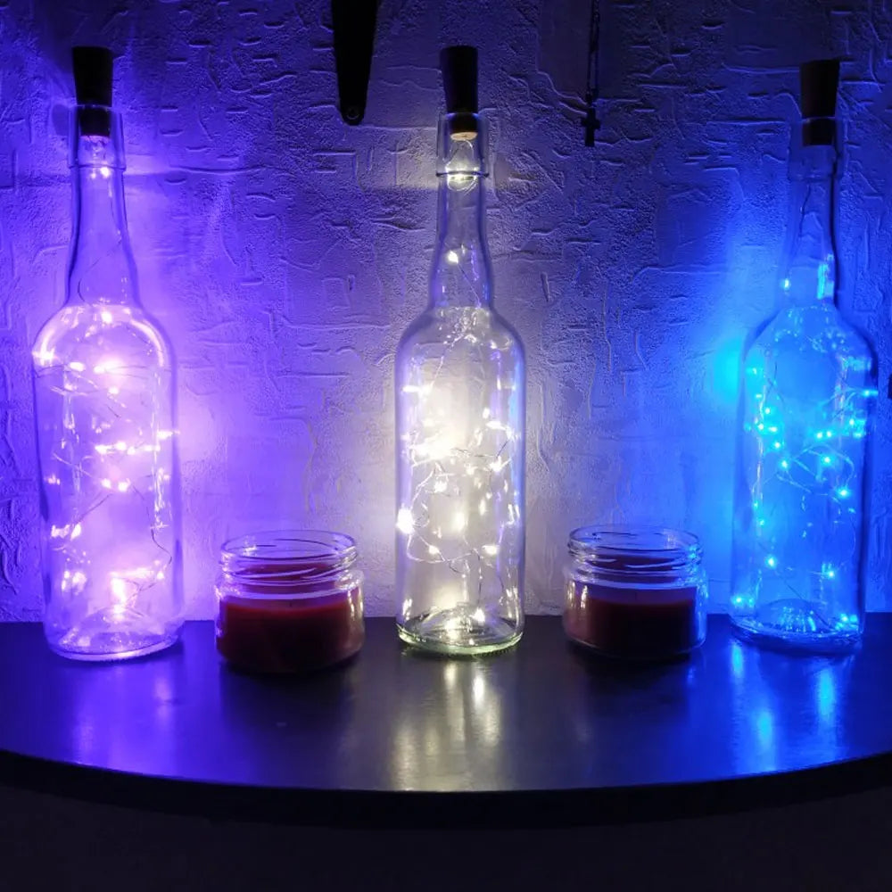 LED Lichterkette für Flaschen – Deko-Lichter mit Draht für kreative Beleuchtung und DIY-Projekte