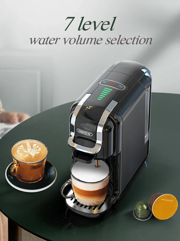 5-in-1 Kaffeemaschine – 20-Bar Mehrfachkapselbrüher mit Milchaufschäumer
