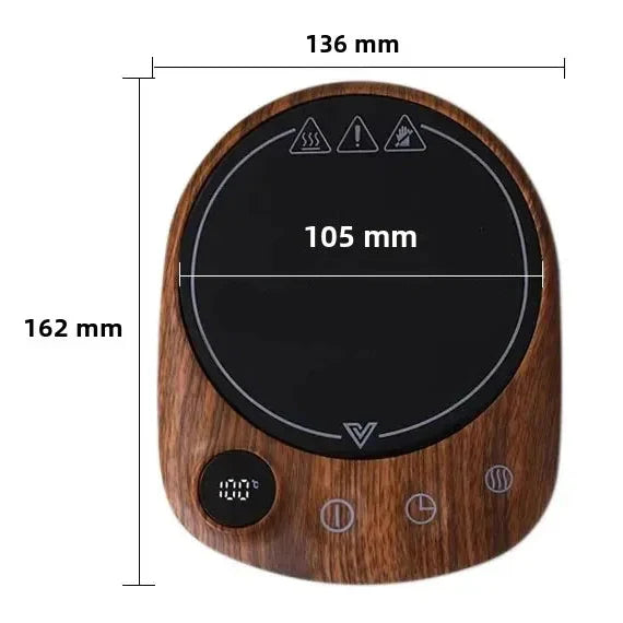 Royaleva Elektrische Tassenwärmerplatte mit 5 Temperaturen & Timer – Intelligenter Getränkeheizer