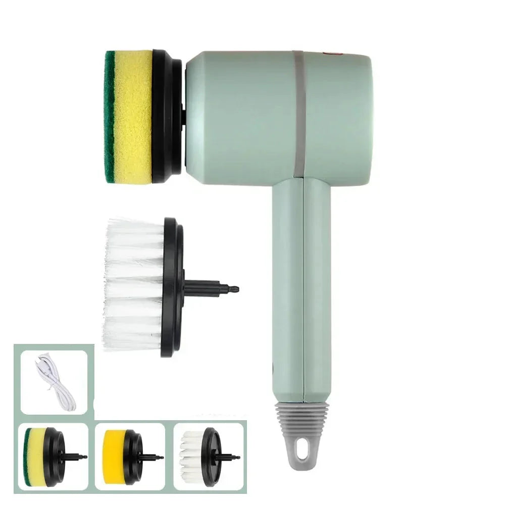 Drahtlose elektrische Reinigungsbürste USB-wiederaufladbarer Scrubber für die Reinigung von Küche und Badezimmer, 3-Gang-Profiwerkzeug