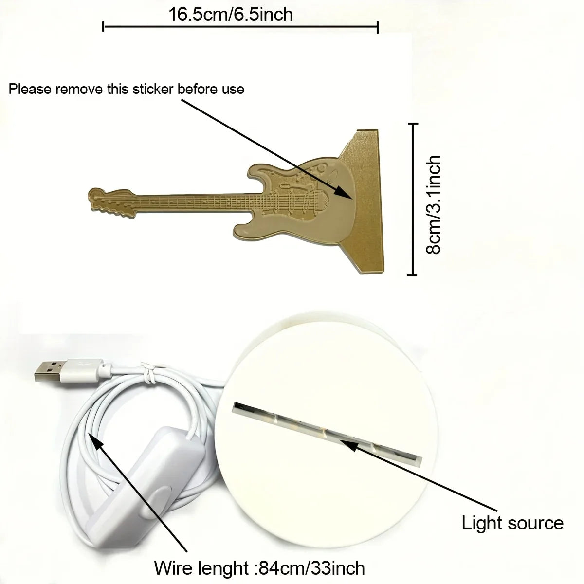 3D Gitarre Nachtlicht