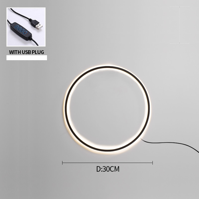 Garduru minimalistische Ring-LED-Wandlampe Luna - Luke