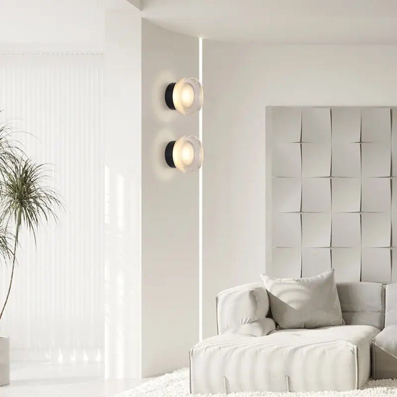 RoyaleGlow Spanische Glas LED Wandleuchte - Luxus Nachtisch Dekorative Wandlampe