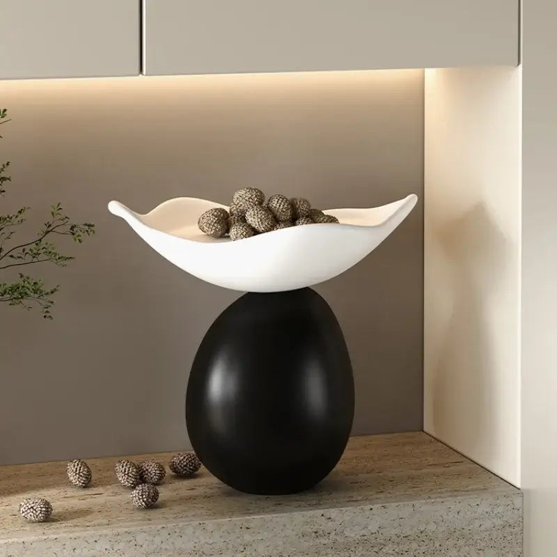 Moderne Harz Dekorative Obstschale - Elegantes Wohnkultur-Mittelstück 27,5 cm