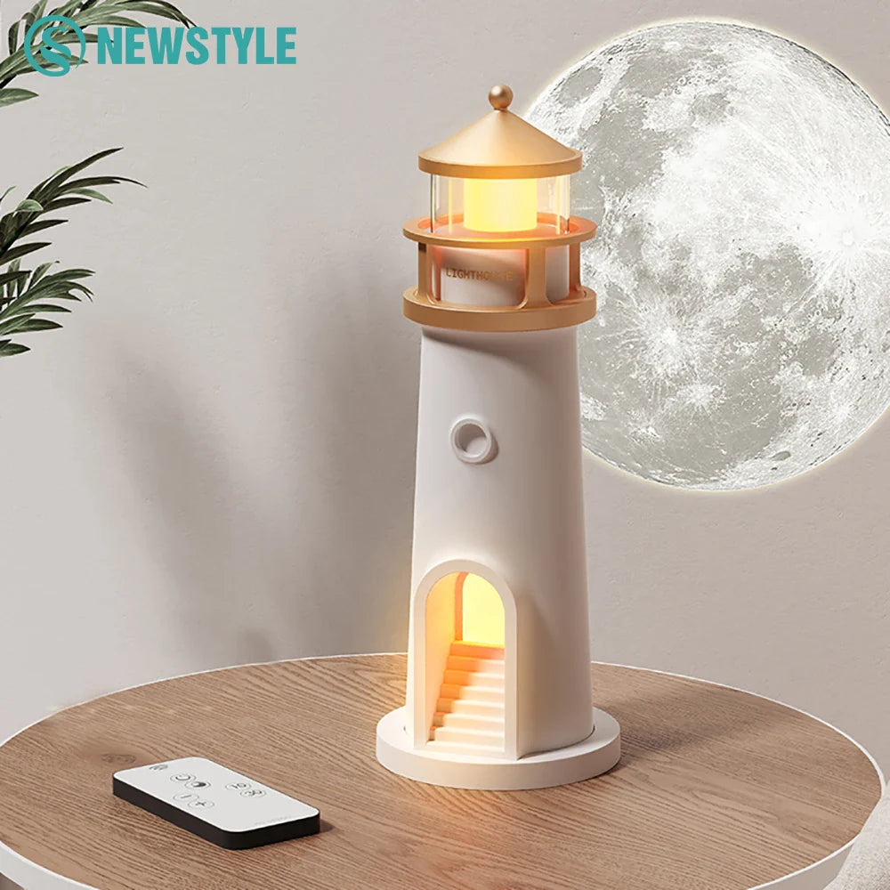 Lighthouse Projektionsnachtslicht – Bluetooth Musik & Mondlicht Ambient Lampe