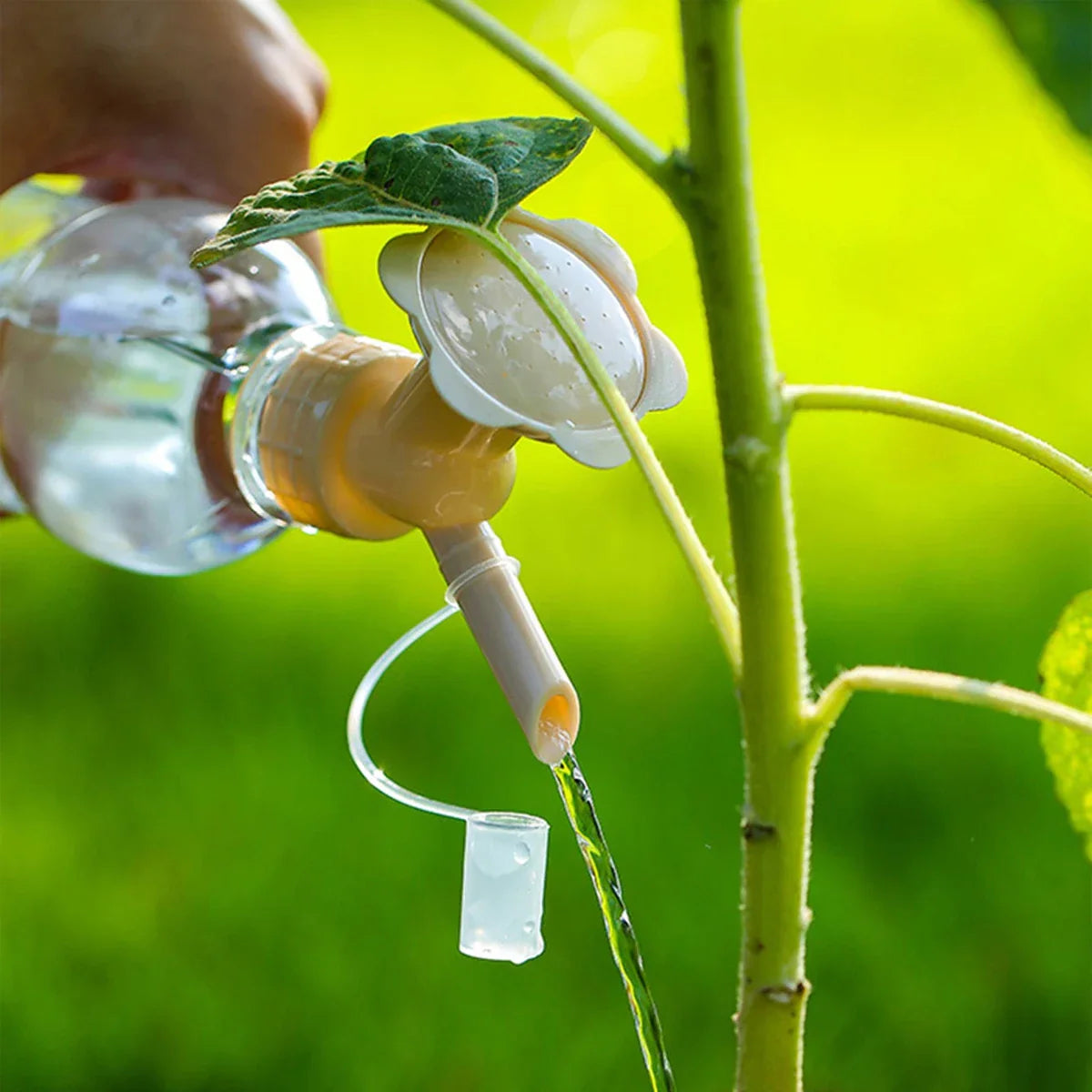 2-in-1 Doppelkappen Flaschen Sprühdüse – Mini Sprühkopf für Gartenbewässerung