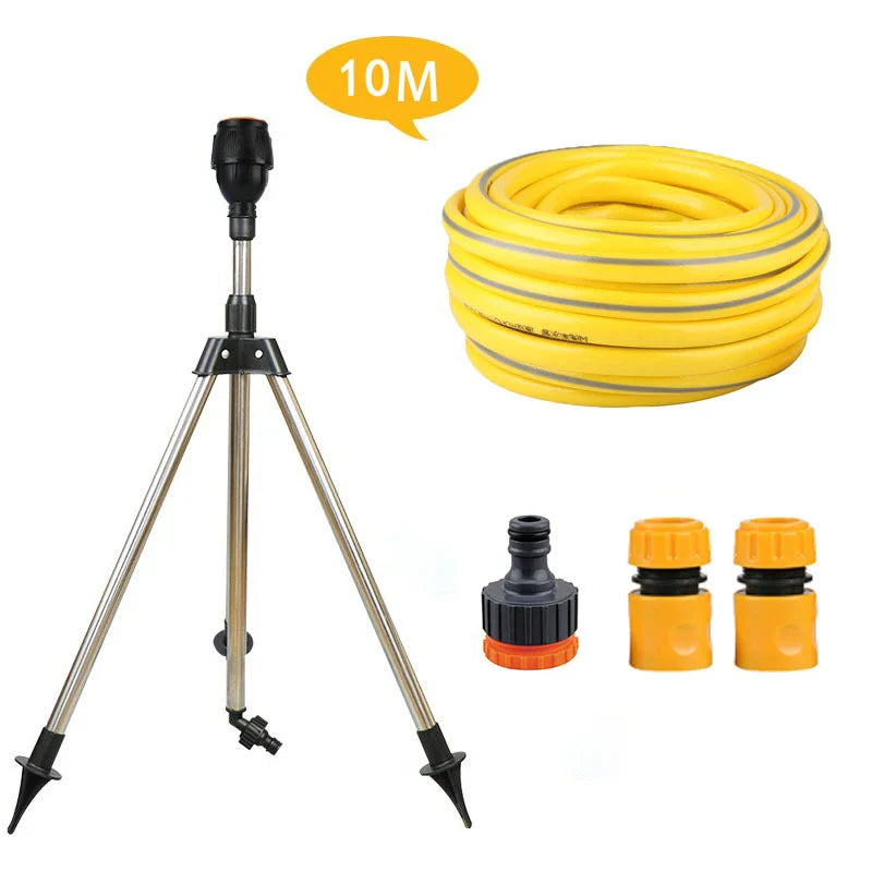 360° Garten Rotationssprinkler – Edelstahl Stativ Set