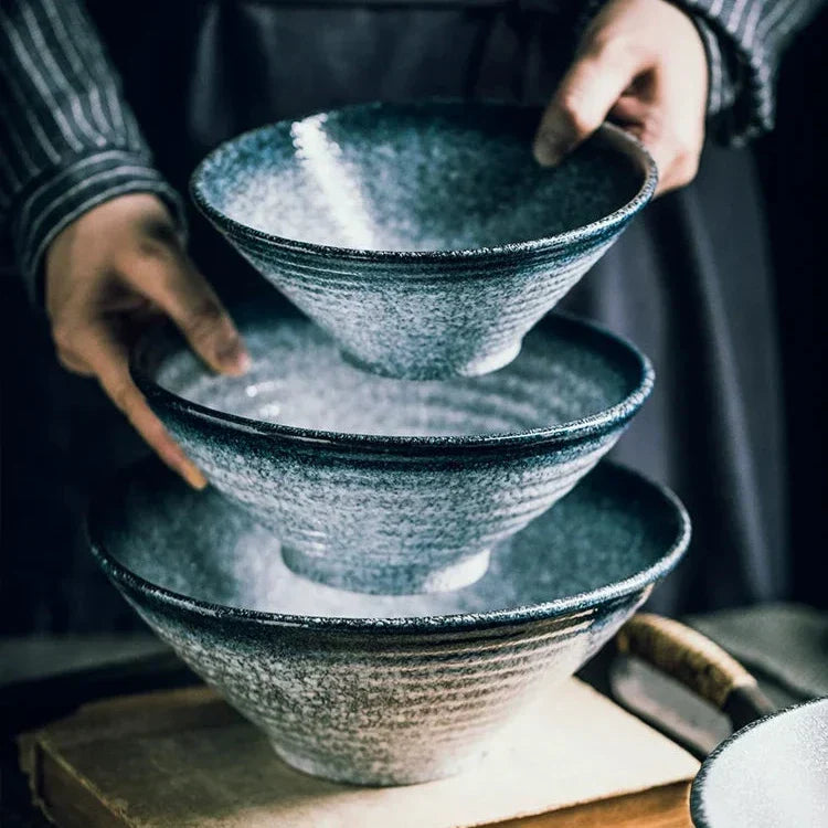 ZenBowl – Handmade Japanische Keramische Ramen Schüssel mit Authentischem Artisan-Finish