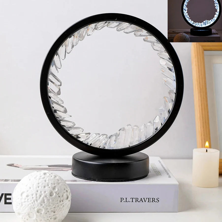LED-Kristall-Amethyst-Lampe – Natürlicher Heilsteinlicht für Meditation, Wohnkultur & positive Energie