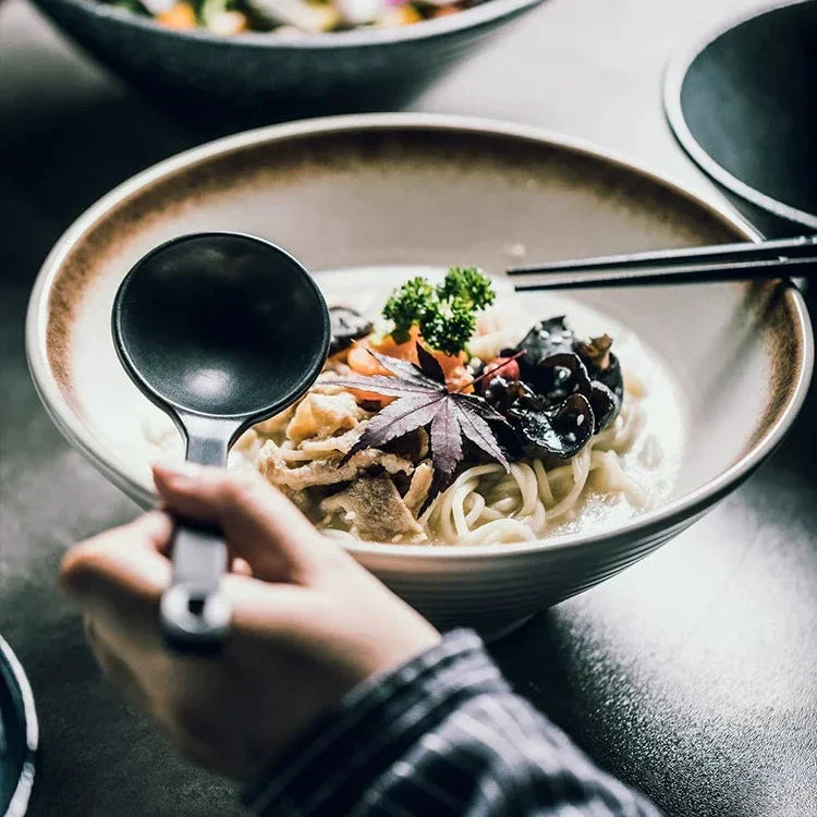 ZenBowl – Handmade Japanische Keramische Ramen Schüssel mit Authentischem Artisan-Finish