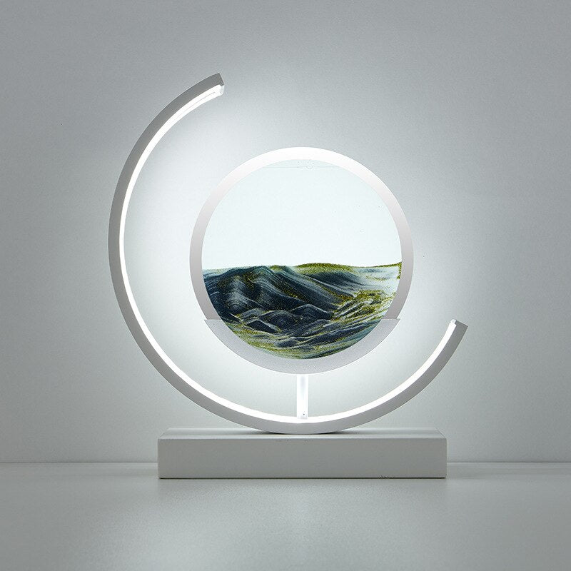 Lampe Art Sand Dynamisch 3D – Tisch LED Entspannend mit Effekt Naturlandschaft