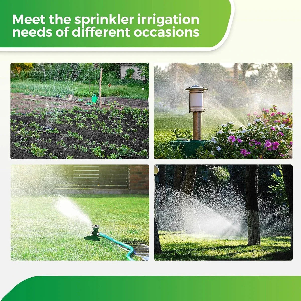 360-Grad Automatischer Rotierender Metall Rasen Sprinkler – Effektiver Gartenbewässerung Sprühkopf
