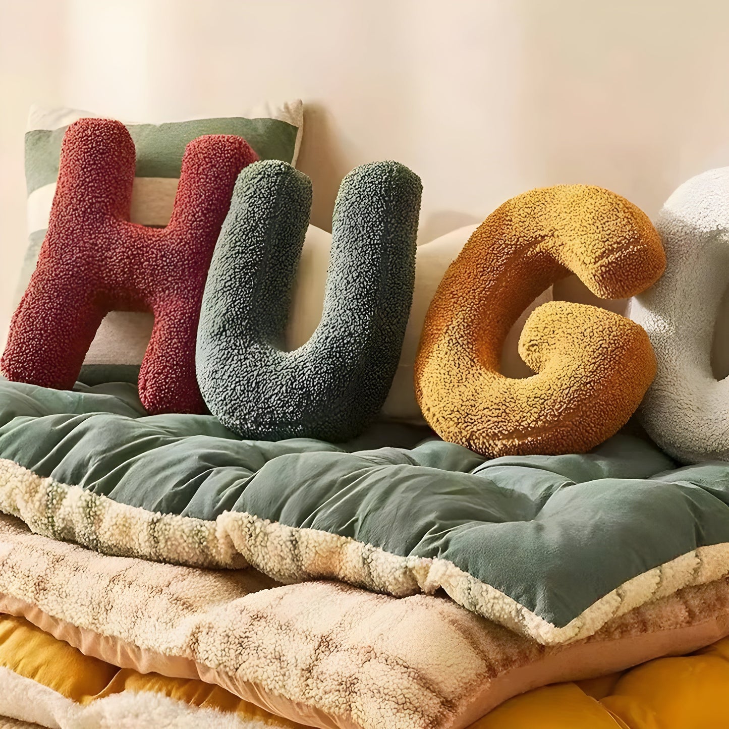 Garduru Kissen – Weiches Alphabet Sofa Wurfkissen