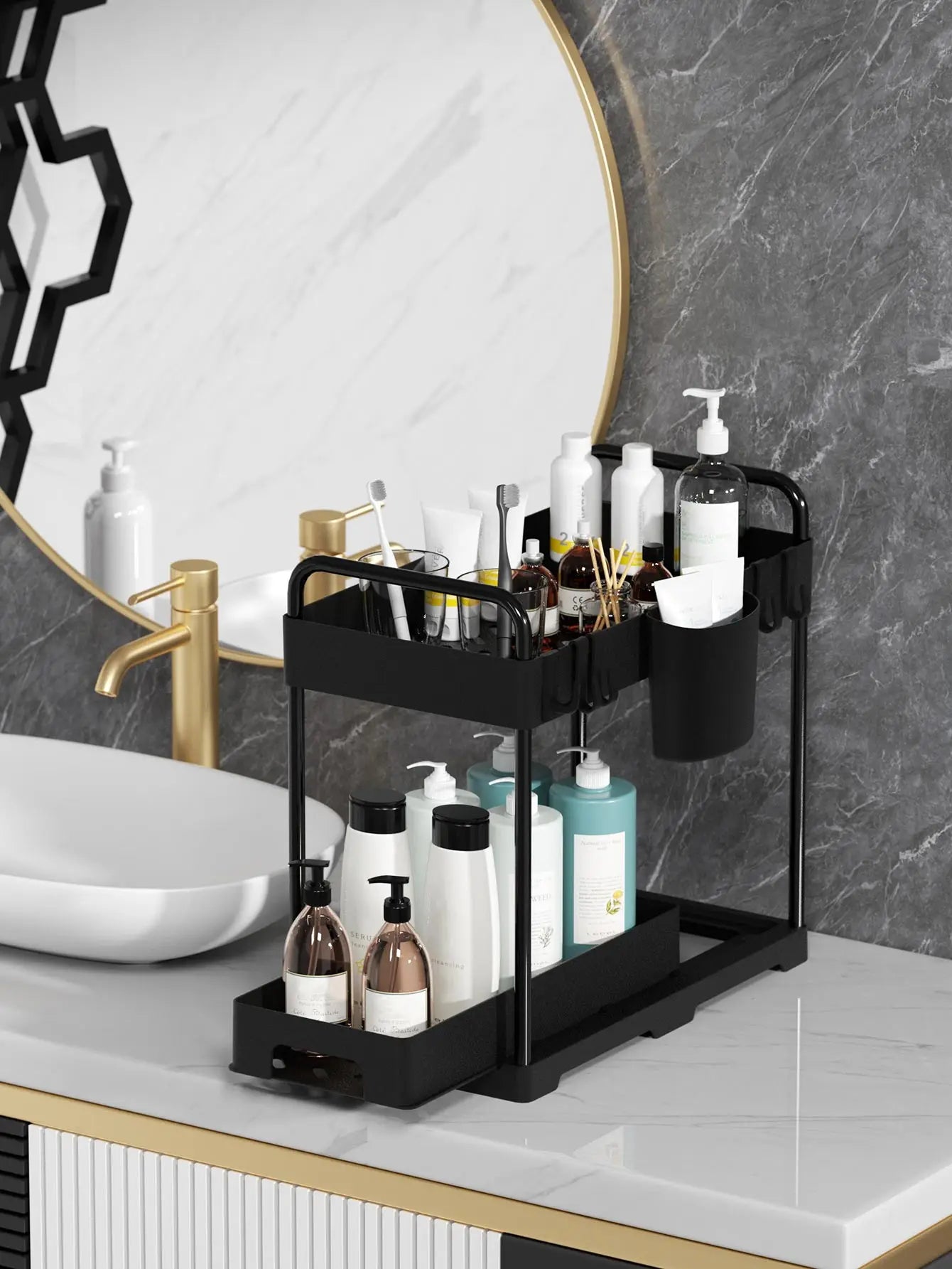 Garduru 2-lagiges Regal für Küche und Bad – Organizer