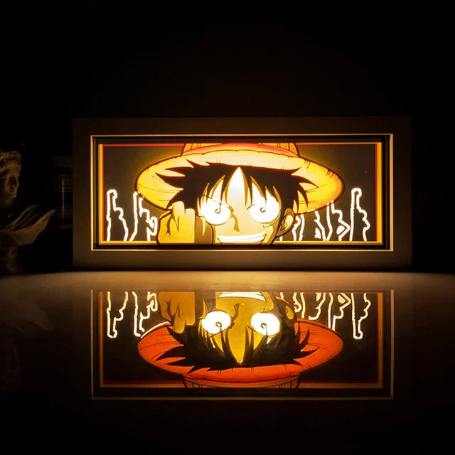 Anime 3D LED Lichtbox – Dragon Ball-inspirierte Papierschnitt-Nachtlampe mit Fernbedienung