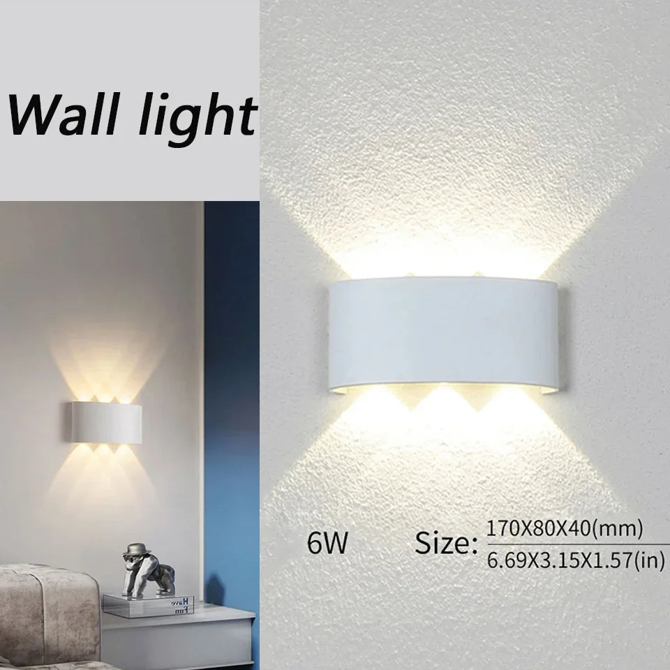 Rayvia Wasserdichte LED Wandleuchte für Innen- und Außenbereiche
