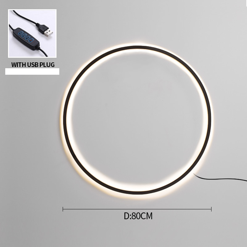 Garduru minimalistische Ring-LED-Wandlampe Luna - Luke