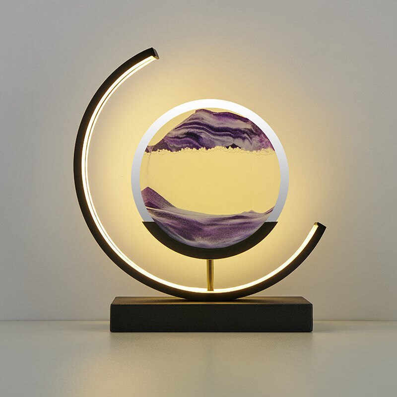 Lampe Art Sand Dynamisch 3D – Tisch LED Entspannend mit Effekt Naturlandschaft
