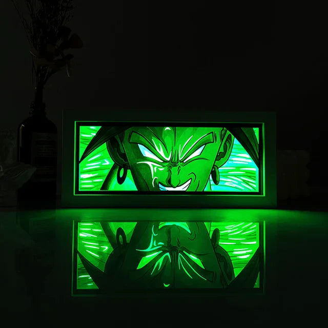 Anime 3D LED Lichtbox – Dragon Ball-inspirierte Papierschnitt-Nachtlampe mit Fernbedienung