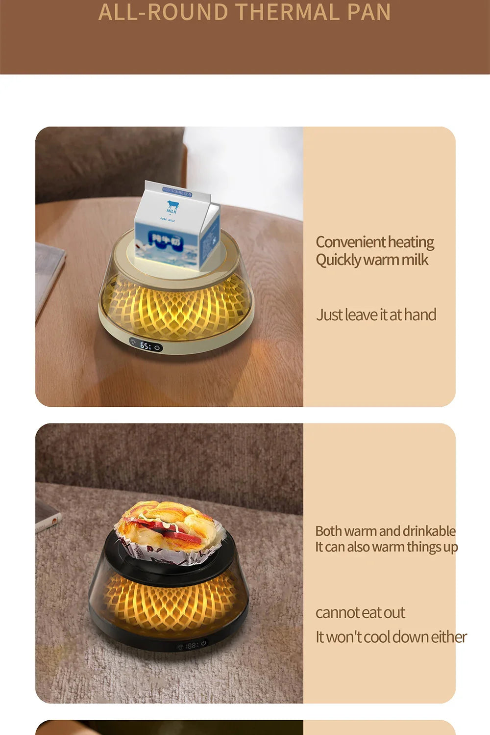 Royaleva USB Kaffeetassenwärmer – 4 Temperatureinstellungen, thermostatischer Untersetzer für Zuhause und Büro