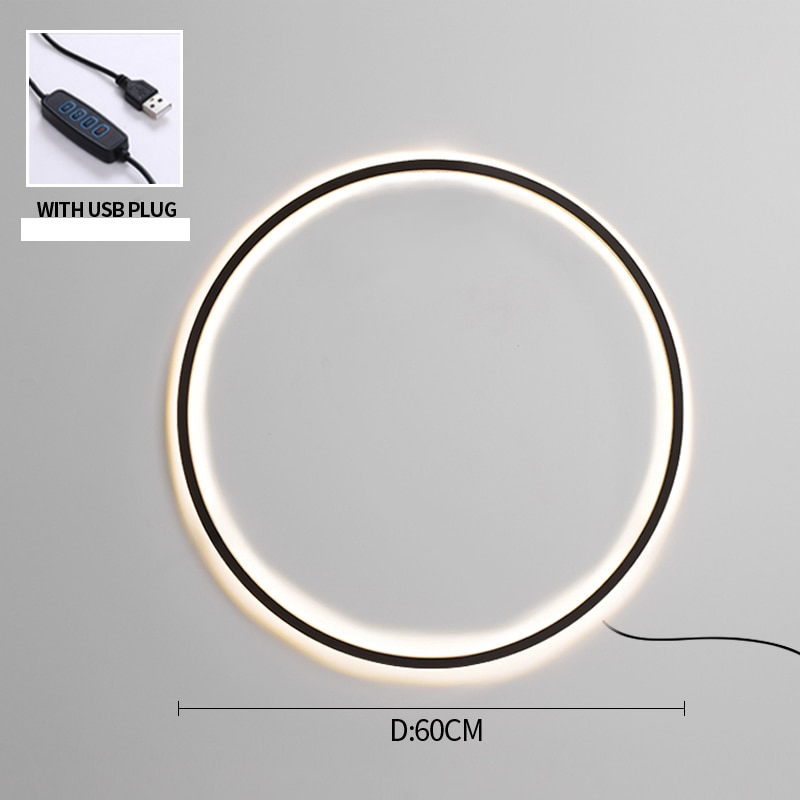 Garduru minimalistische Ring-LED-Wandlampe Luna - Luke
