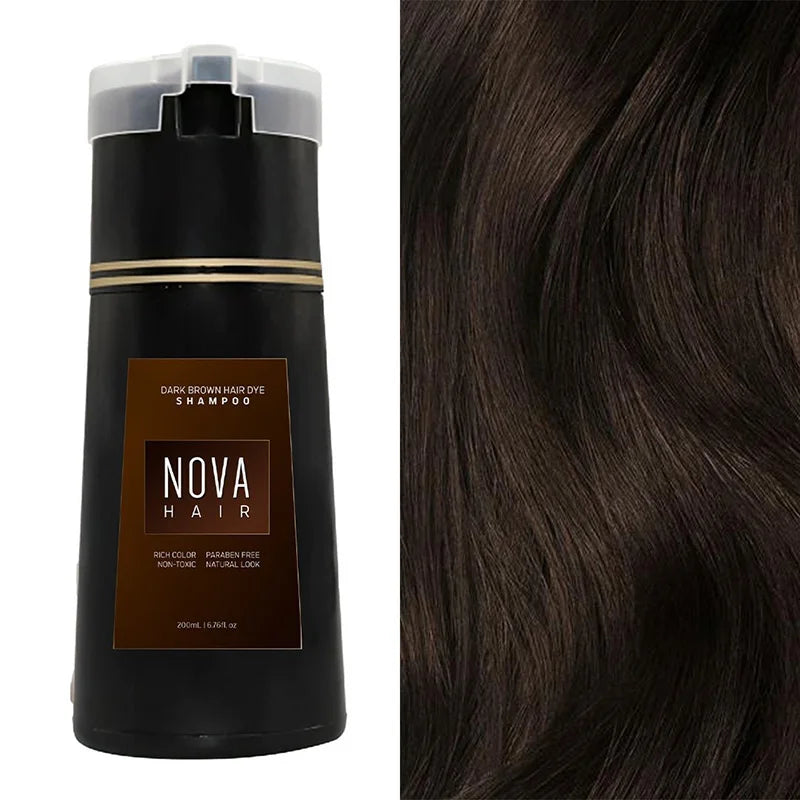 Shampooing Colorant NovaHair Color+ – Langanhaltende Abdeckung ohne Ammoniak, einfache Anwendung, 5 Farbnuancen verfügbar