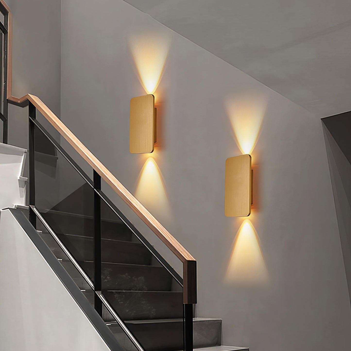 LED Wandleuchte Rechteck | Moderne Metall Innenlampe