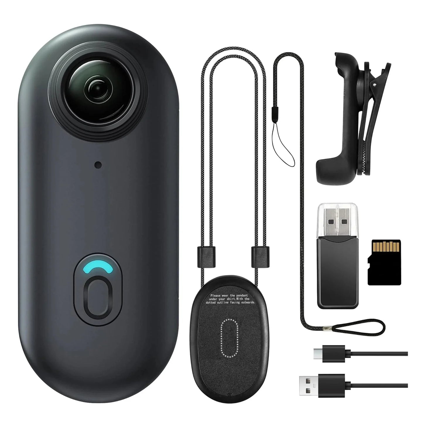 1080P Kleine WiFi Mini Pocket Action Kamera - Tragbarer Sport Video Recorder für Kinder, Freisprech, am Körper getragen