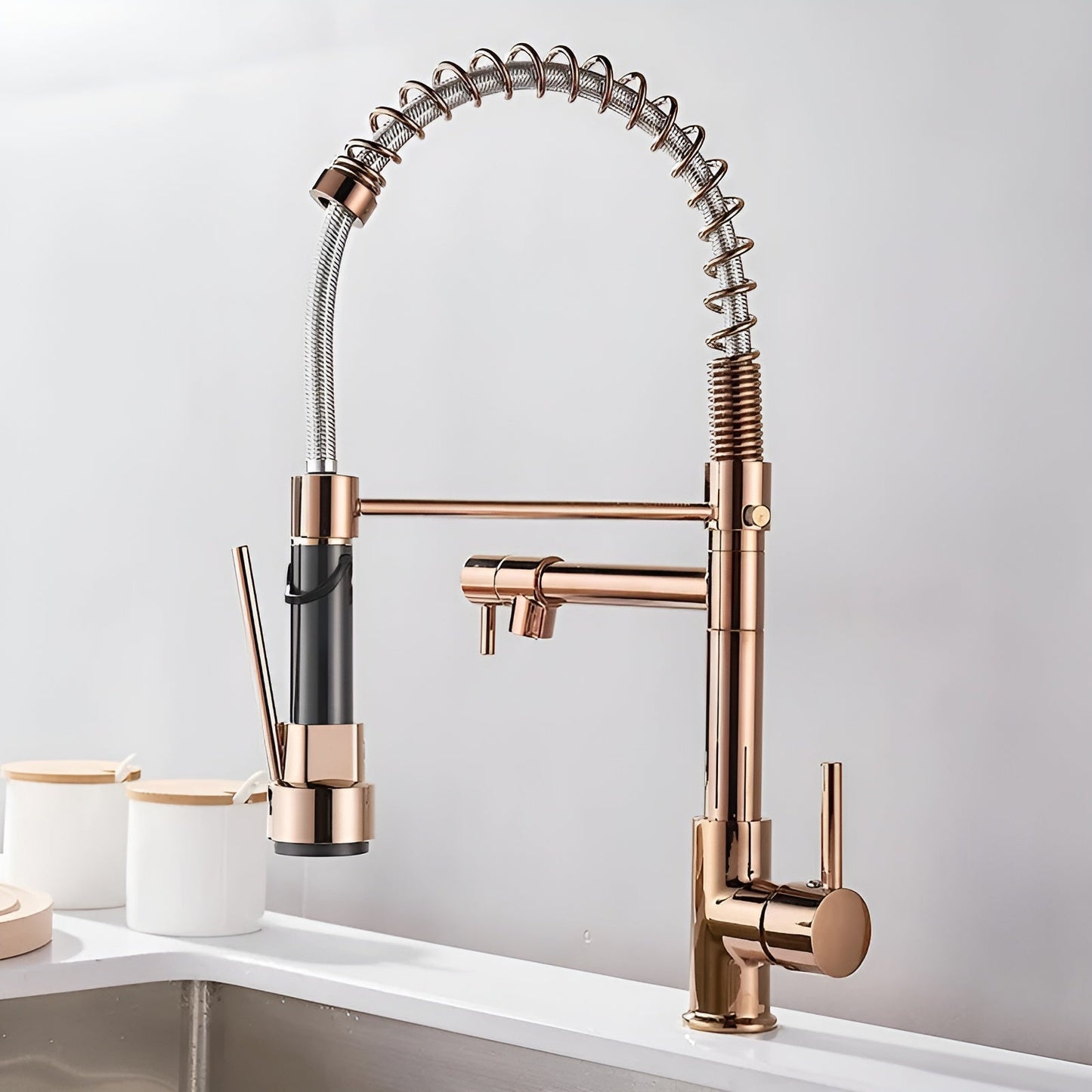 Garduru Wasserhahn - Doppelter Auslauf Küchenarmatur