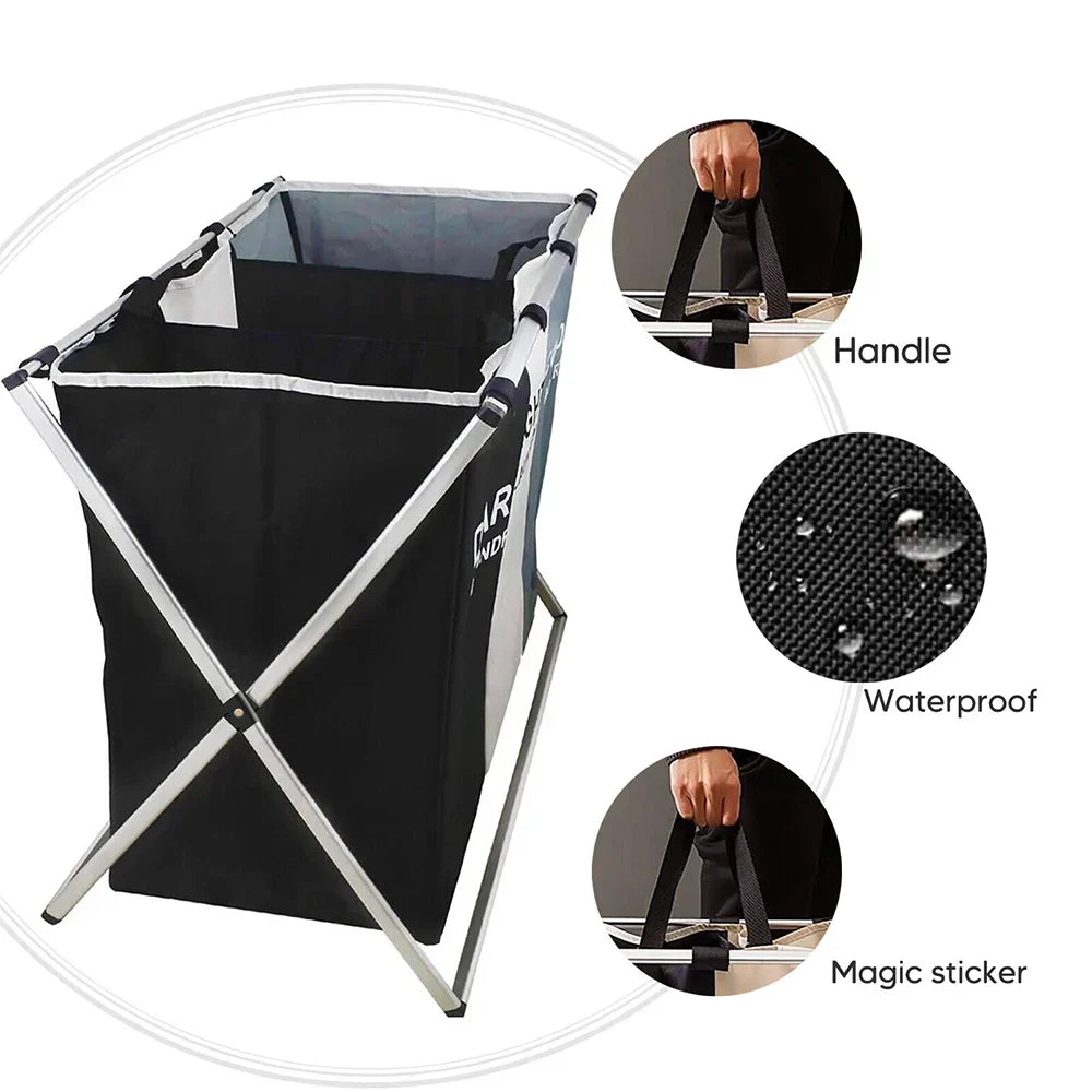 Garduru LAUNDRY BASKET – Faltbarer Wäschekorb mit 3 Fächern – Platzsparende Wäscheorganisation für Zuhause