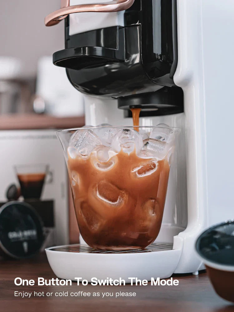 5-in-1 Kaffeemaschine – 20-Bar Mehrfachkapselbrüher mit Milchaufschäumer