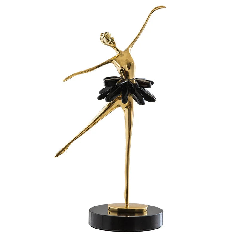 Elegante goldene Balletttänzerin Figur