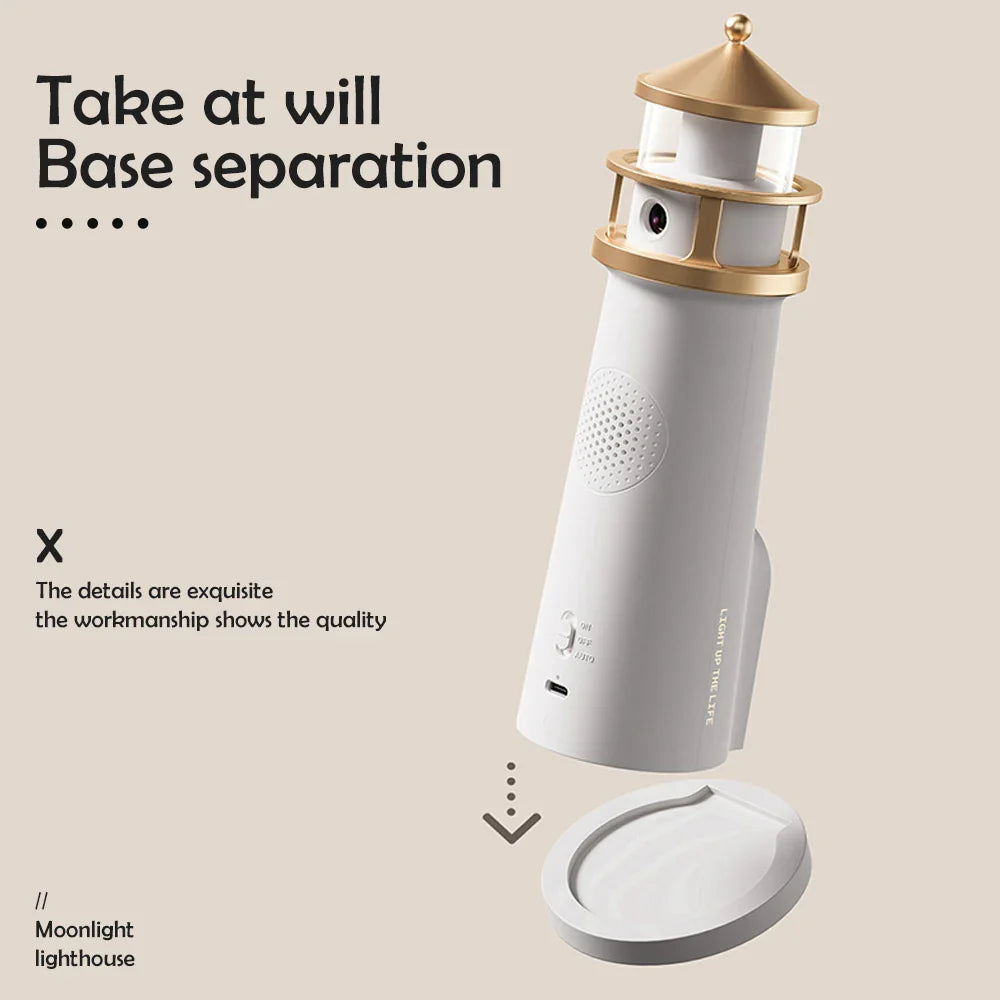 Lighthouse Projektionsnachtslicht – Bluetooth Musik & Mondlicht Ambient Lampe