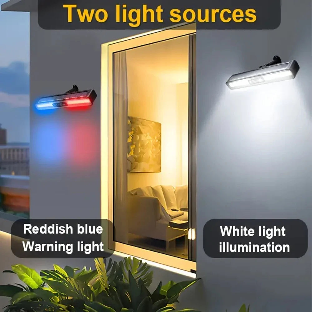 Royelux Solar Warnwandleuchte - Wandmontierte dekorative Außen-LED-Lampe