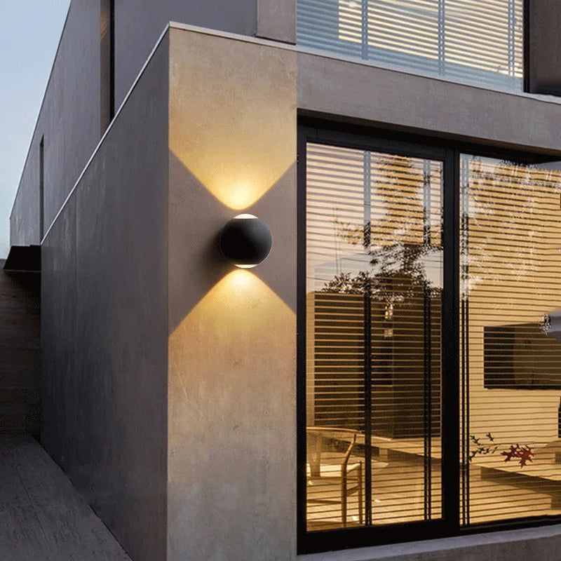 LED-Wandleuchte aus Aluminium – Modernes Design Kugel IP65