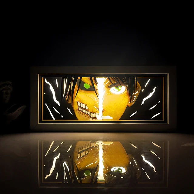 Anime 3D LED Lichtbox – Dragon Ball-inspirierte Papierschnitt-Nachtlampe mit Fernbedienung
