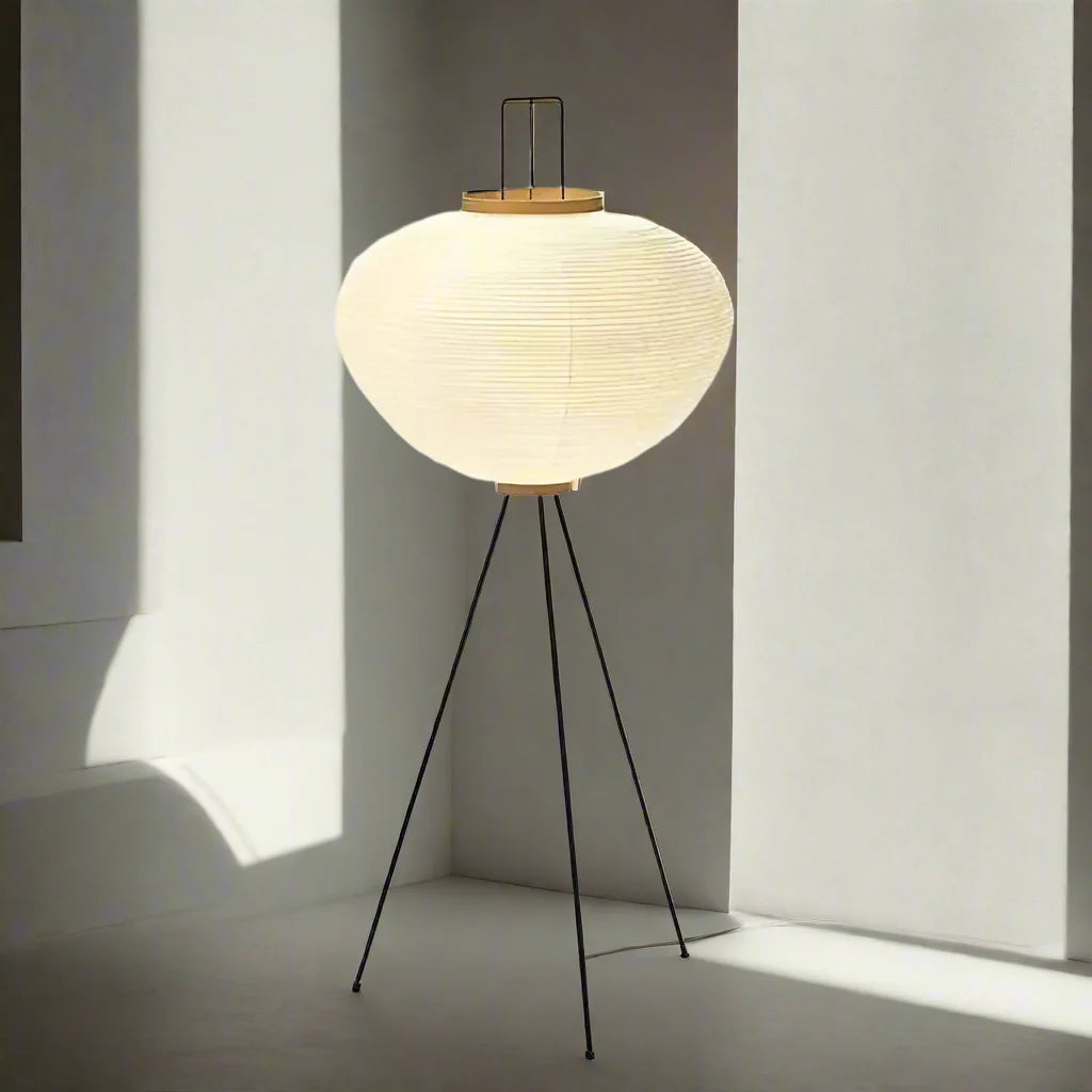 RoyaleGlow Nordic Reispapier Stehlampe – Elegante Wohnkultur Beleuchtung