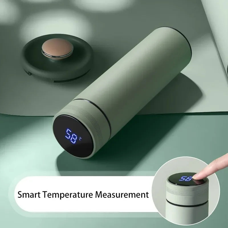 480ml Smart Edelstahlthermoskanne mit Temperaturanzeige, auslaufsichere Vakuumflasche für Kaffee und Milch, perfektes Weihnachtsgeschenk