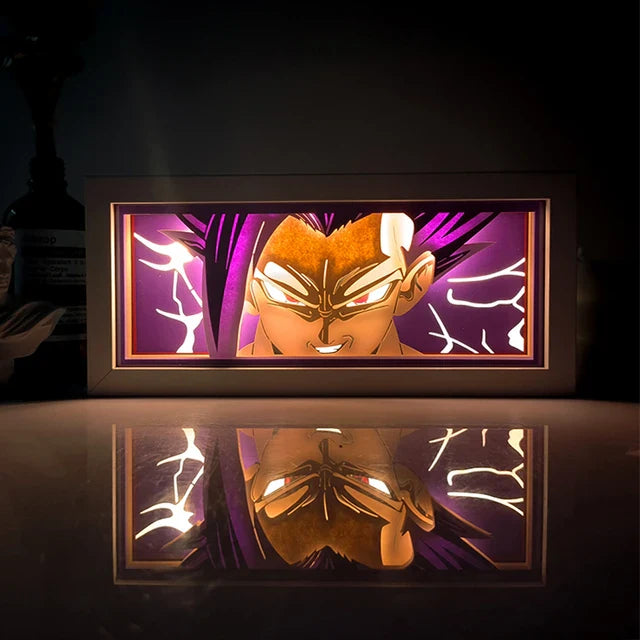 Anime 3D LED Lichtbox – Dragon Ball-inspirierte Papierschnitt-Nachtlampe mit Fernbedienung