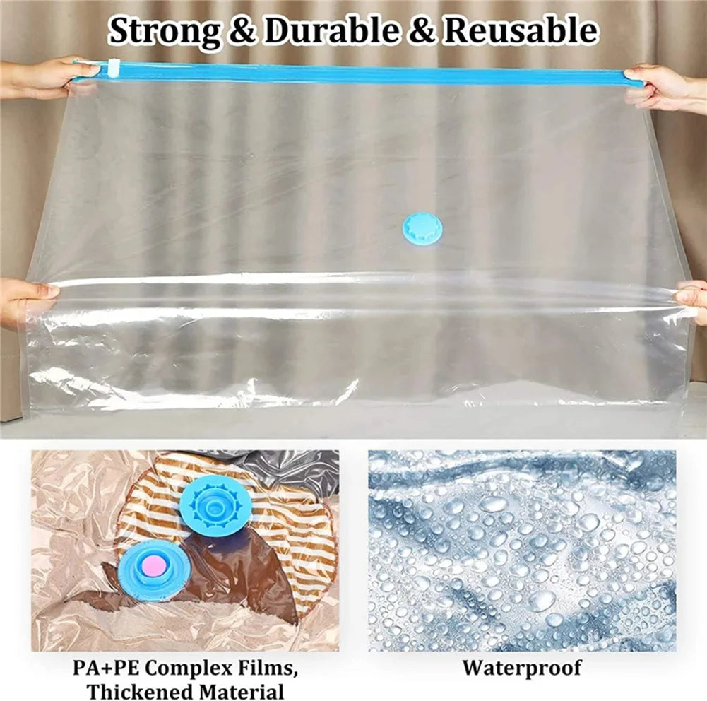 4PCS Wiederverwendbare Vakuumverpackungsbeutel mit Handpumpe