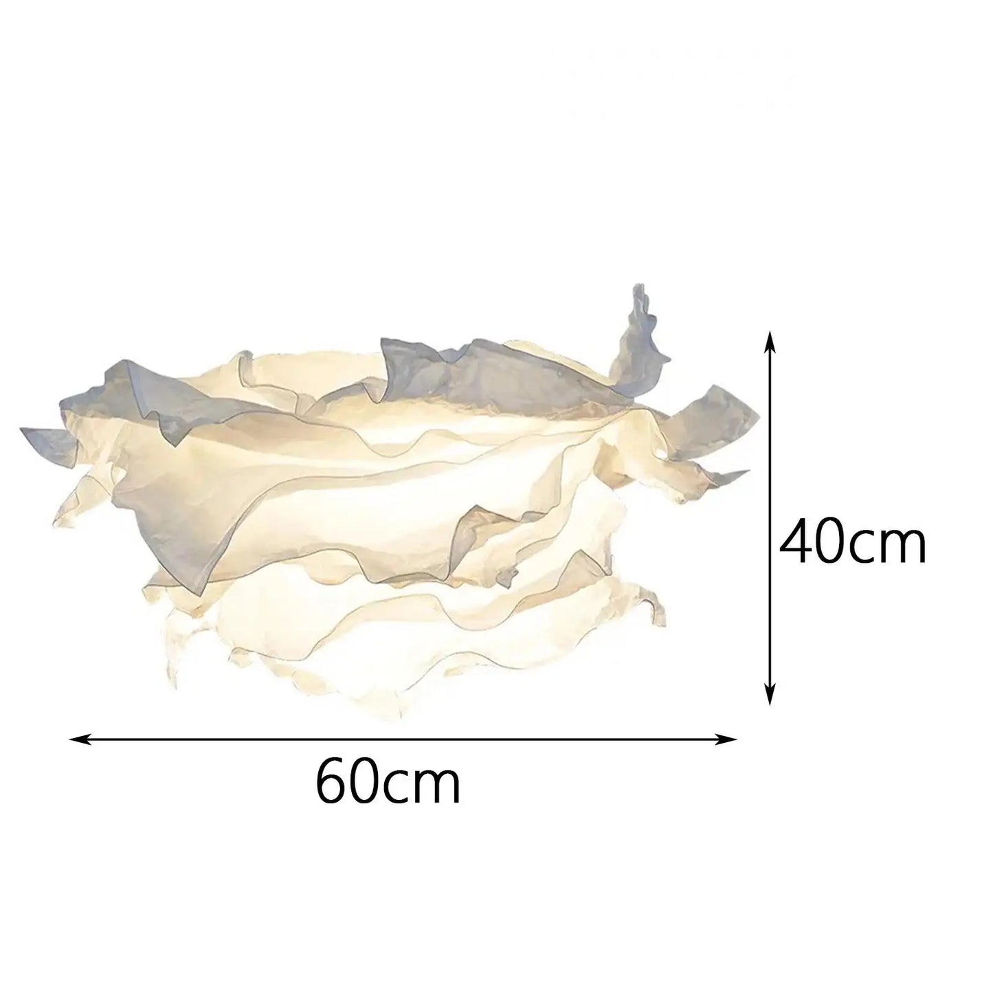 Royaleva Weißer Blumen-Papierlampenschirm für elegantes Schlafzimmer- & Wohnkultur