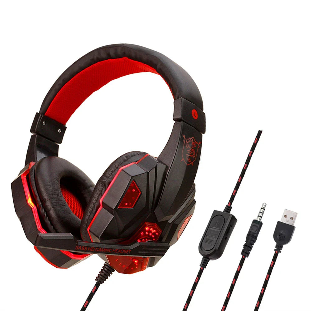 LED Gaming-Headset mit Mikrofon