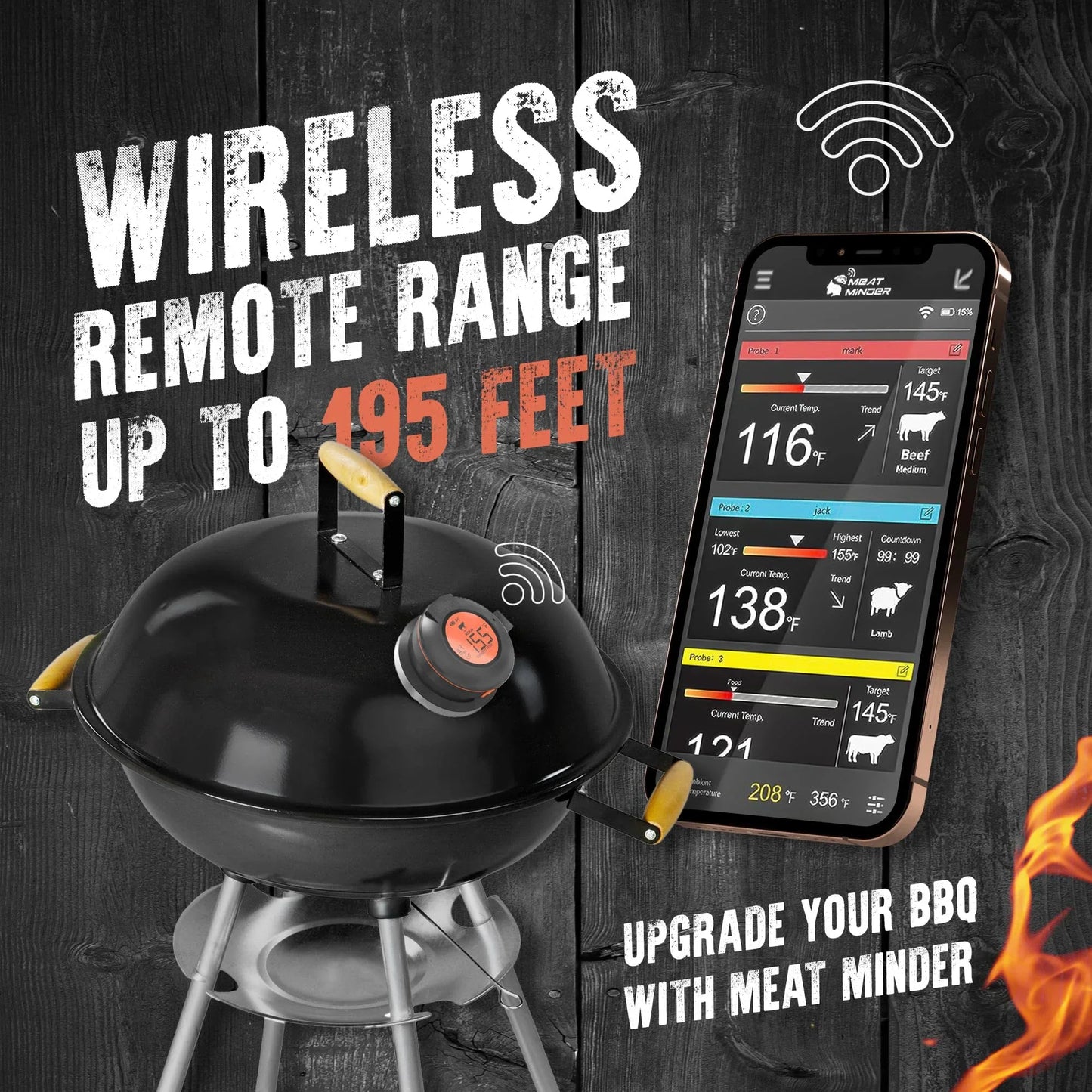 Garduru BBQ-Thermometer – App-gesteuert & Mehrzonenfähig