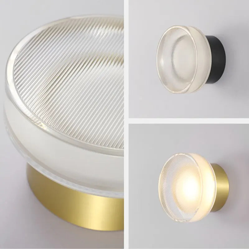 RoyaleGlow Spanische Glas LED Wandleuchte - Luxus Nachtisch Dekorative Wandlampe