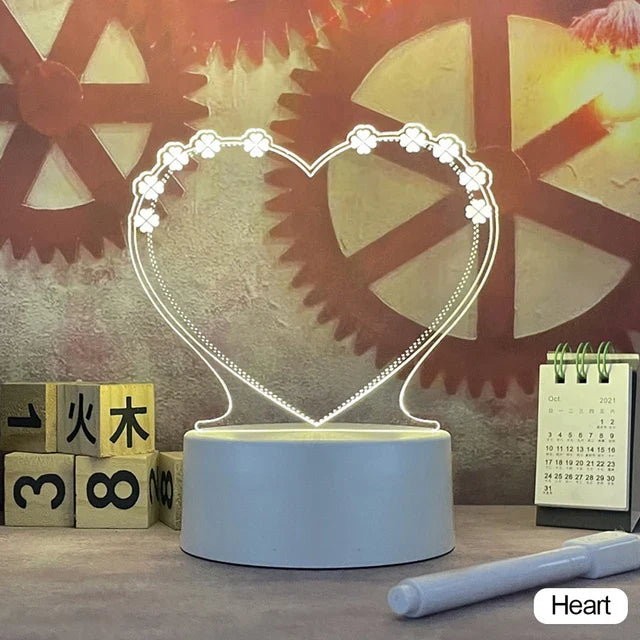 Kreative LED Notizbrett Nachtlampe