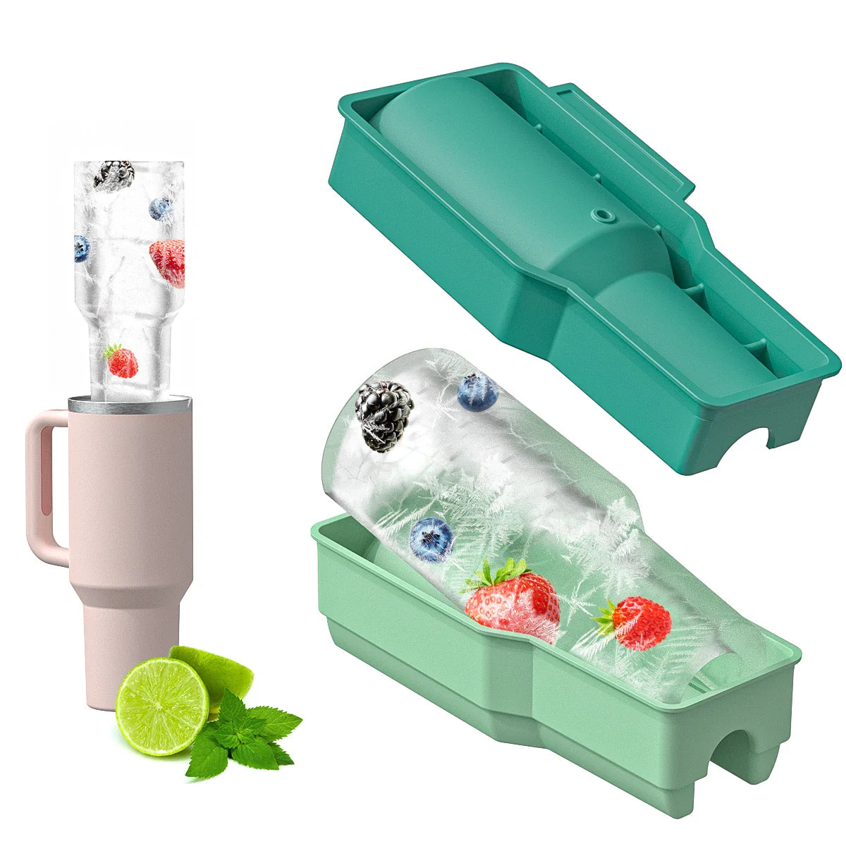 Silicone-Eiswürfelform für Stanley Cup – Zylinderförmige Eiswürfelschale