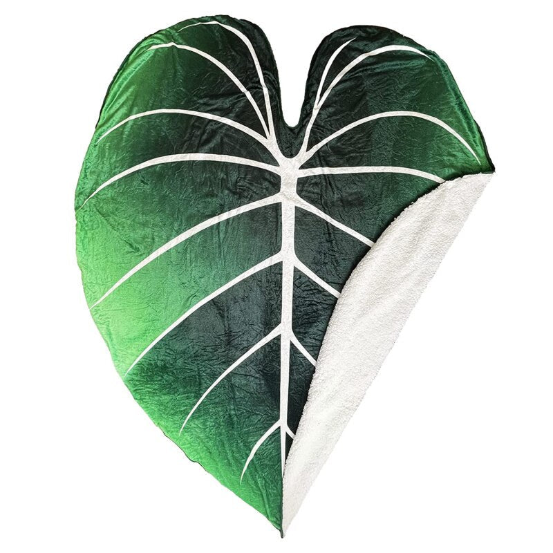 LeafyLuxe™ - Blattförmige Vlies-Decke