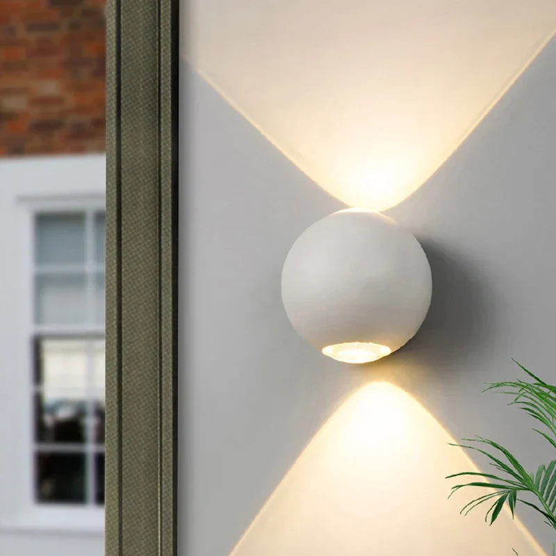 LED-Wandleuchte aus Aluminium – Modernes Design Kugel IP65
