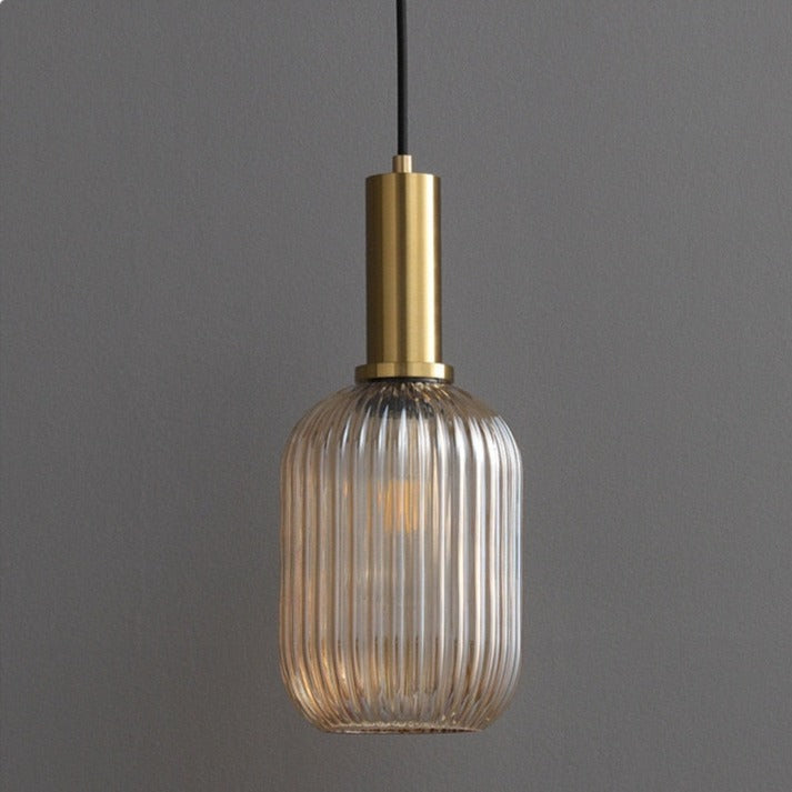 RoyaleGlow Texturiertes Glas Pendelleuchte – Elegante verstellbare Deckenleuchte für moderne Innenräume